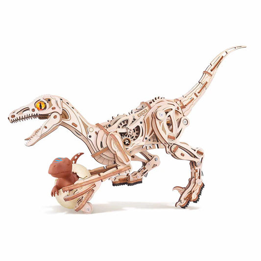 ROKR Velociraptor Dinosaur 3D Mechanical Wooden Puzzle Model Kit LD01