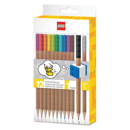 LEGO Colored Pencils with Topper Stationery Set