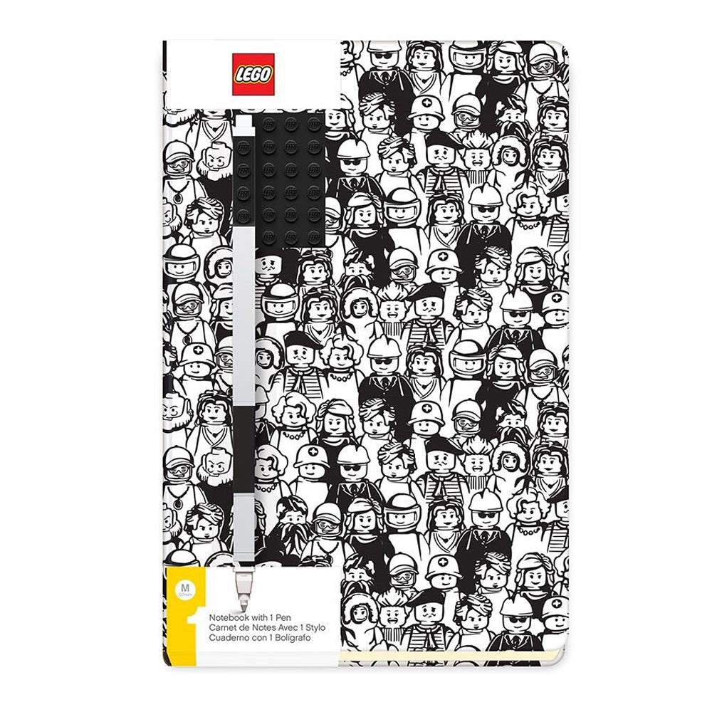 LEGO 52379 Journal - Minifigure Brick 4x6 Black w/Gel Pen
