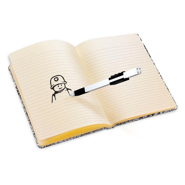 LEGO 52379 Journal - Minifigure Brick 4x6 Black w/Gel Pen