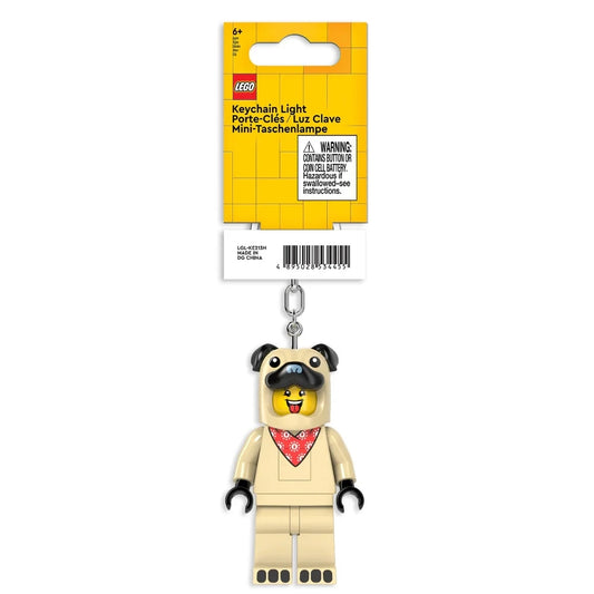LEGO Keyring LED Light - Pug Suit Guy Minifigure