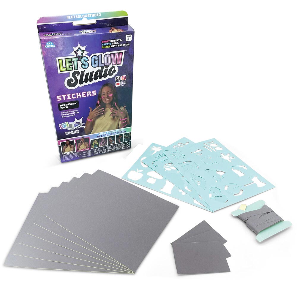 Let's Glow Studio LET01410 Sticker Accessory Pack Age 8+