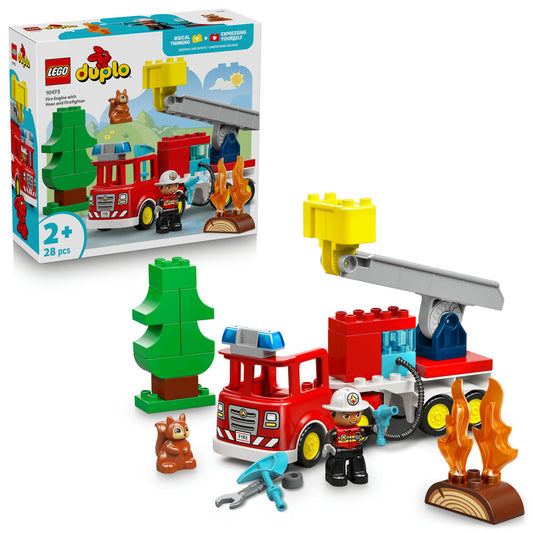 LEGO DUPLO Town 10473 Fire Engine with Hose and Firefighter Age 2+ 28pcs