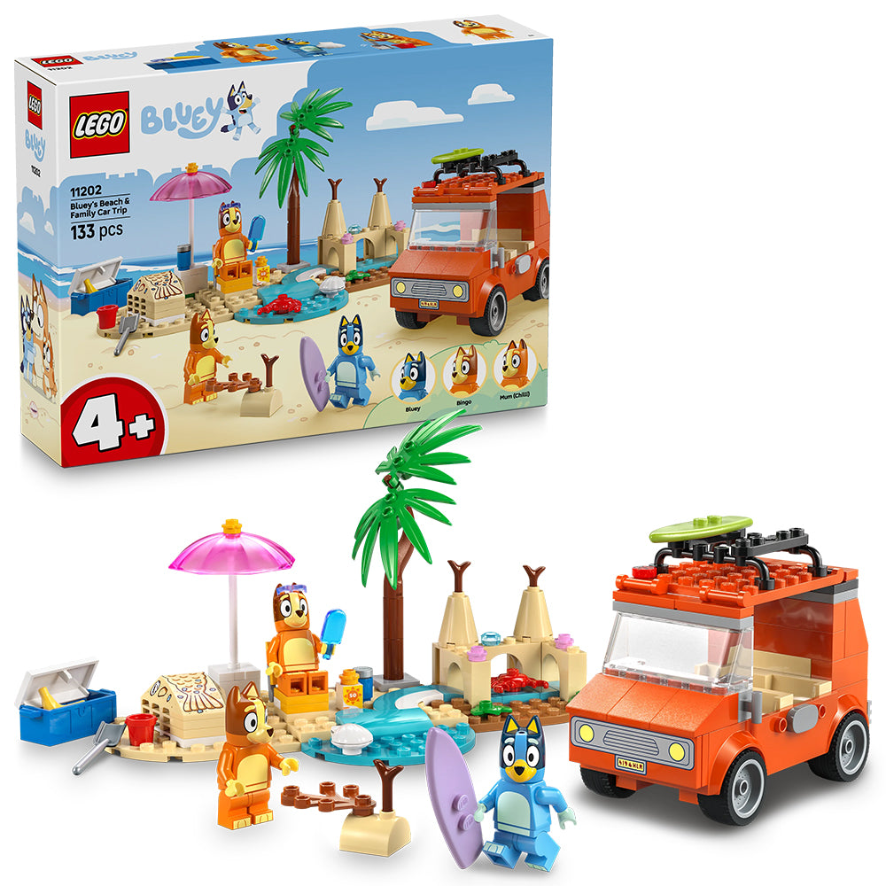 LEGO Bluey 11202 Bluey's Beach & Family Car Trip Age 4+ 133pcs