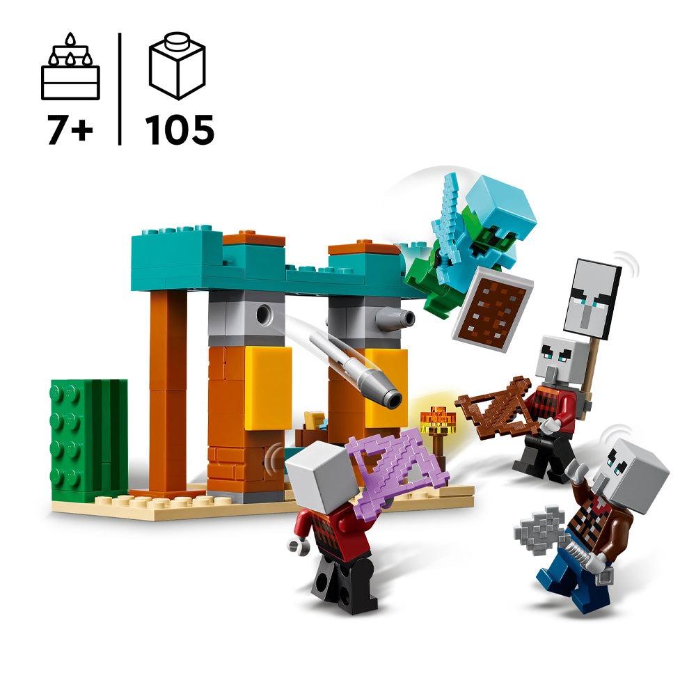 LEGO Minecraft 21267 The Illager Desert Patrol Age 7+ 105pcs