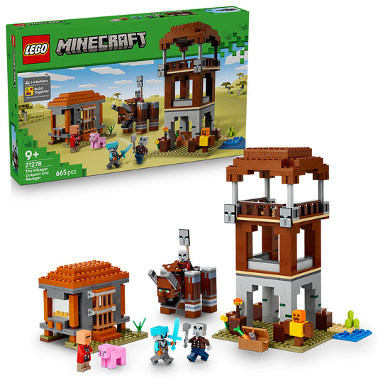 LEGO Minecraft 21278 The Pillager Outpost and Ravager Age 9+ 665pcs