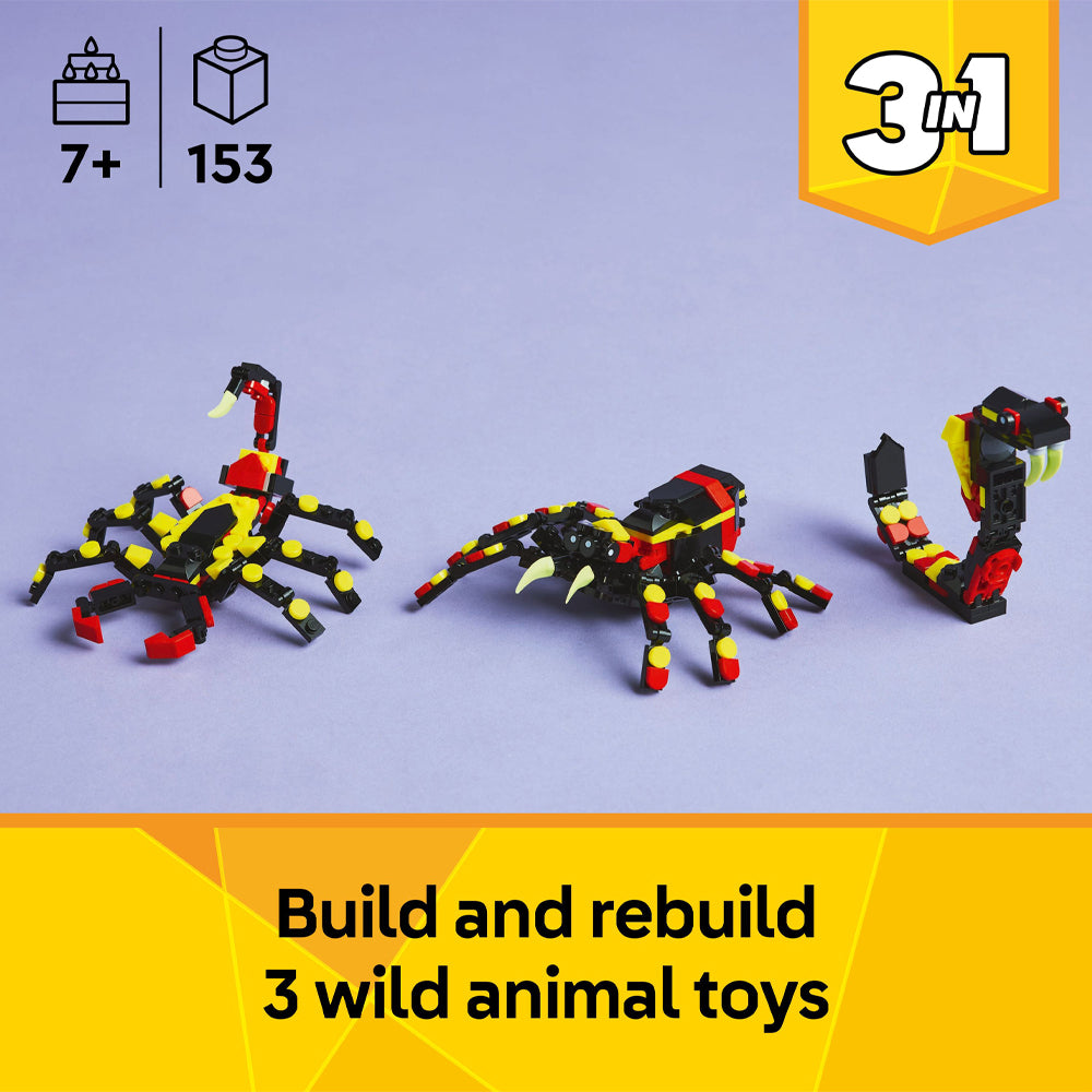 LEGO Creator 31159 Wild Animals: Surprising Spider Age 7+ 153pcs