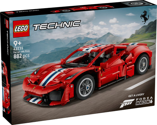 LEGO Technic 42235 Ferrari 488 PISTA Car Age 9+ 882pcs