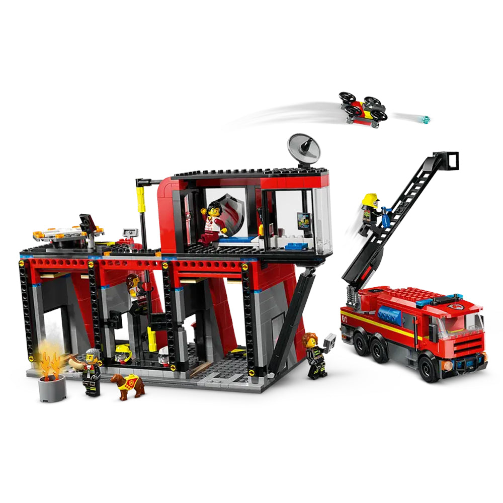 LEGO City 60414 Fire Station with Fire Truck Age 6+ 843pcs