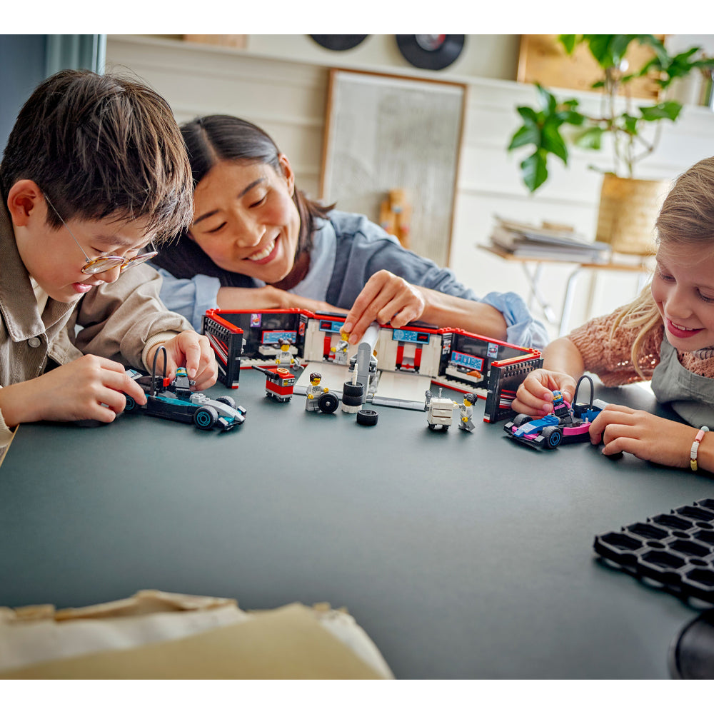 LEGO City 60444 F1 Garage & Mercedes-AMG & Alpine Cars Age 7+ 678pcs