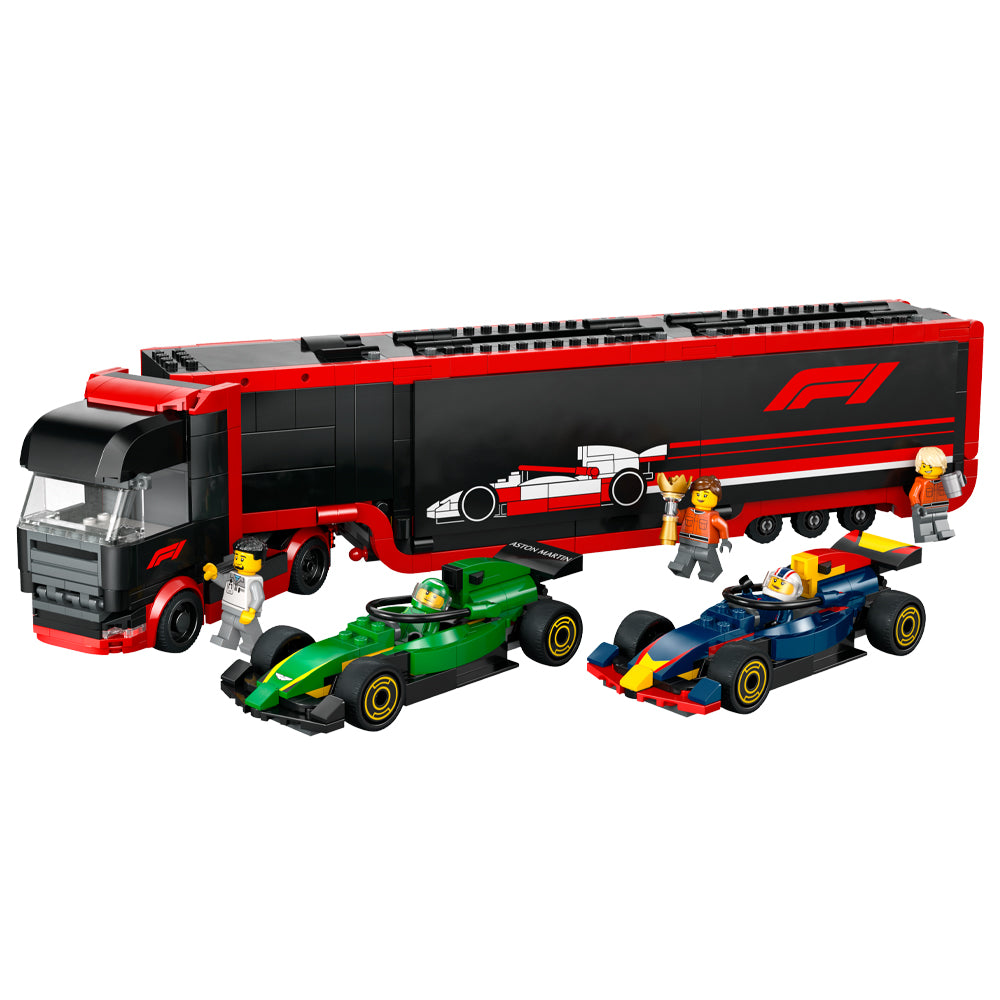 LEGO City 60445 F1 Truck with RB20 & AMR24 F1 Cars Age 8+ 1086pcs