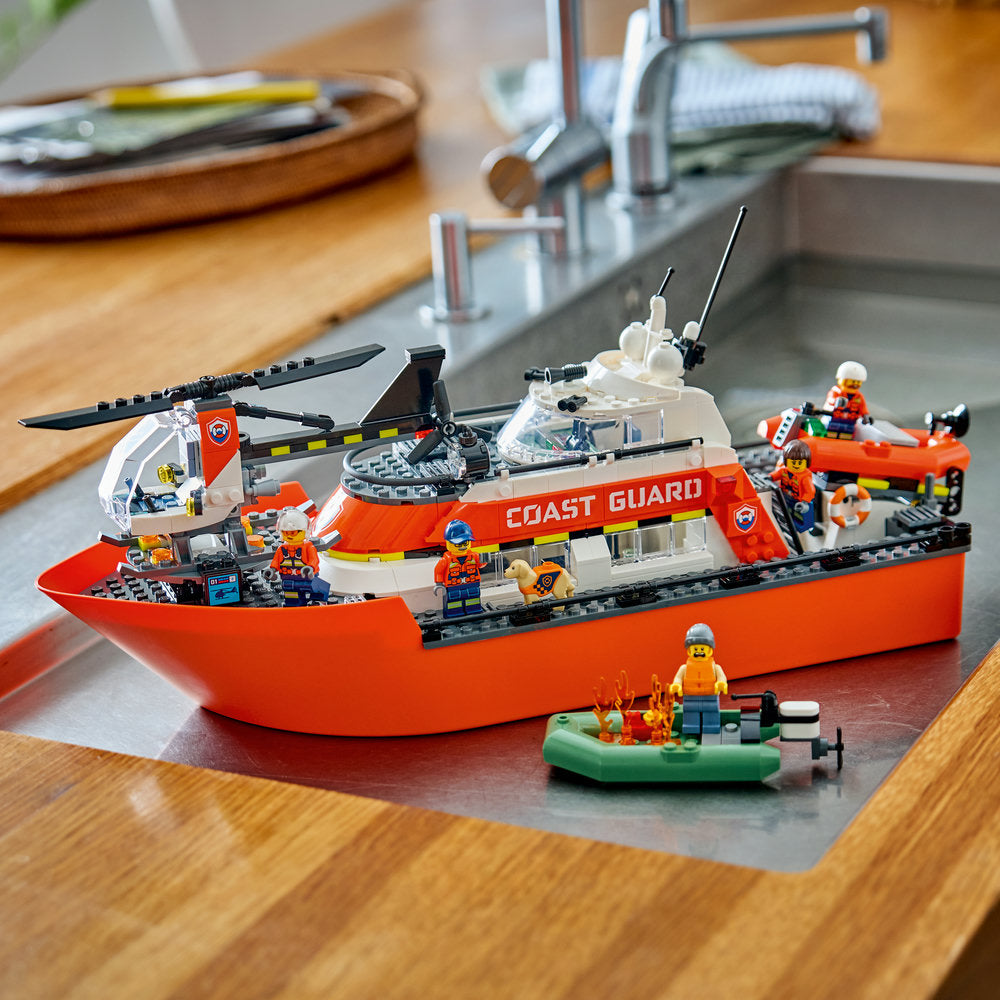 LEGO City 60504 Coast Guard Rescue Boat & Helicopter Age 7+ 742pcs