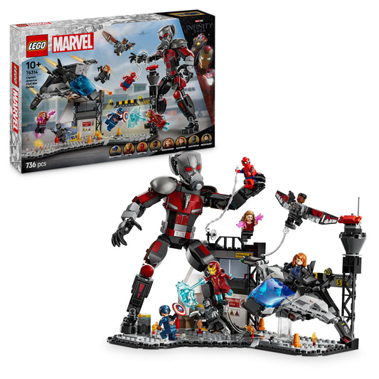 LEGO Marvel 76314 Captain America: Civil War Action Battle Age 10+ 736pcs