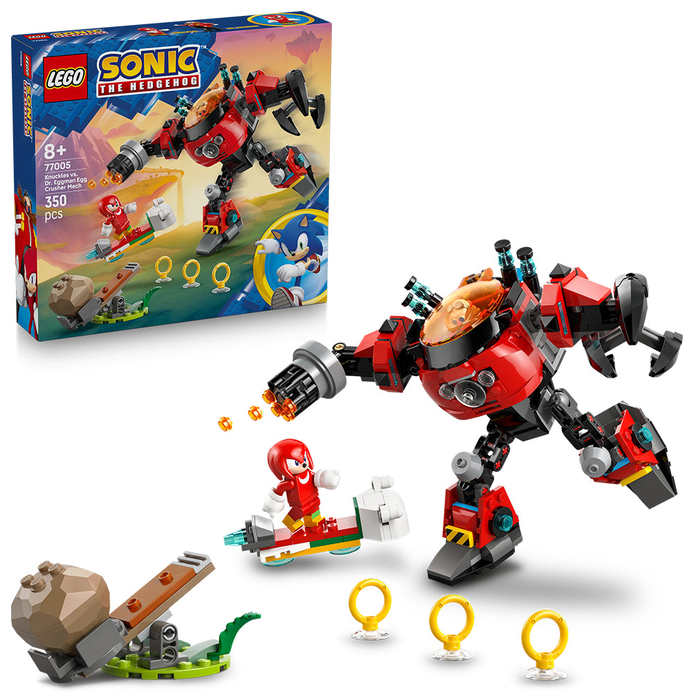 LEGO Sonic 77005 Knuckles vs. Dr. Eggman Egg Crusher Mech Age 8+ 350pcs
