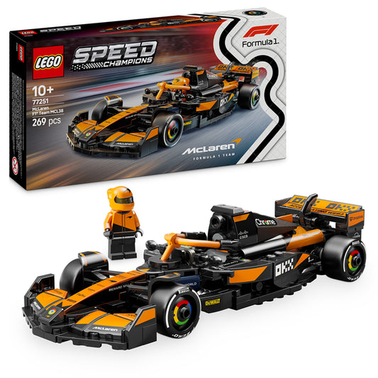 LEGO Speed Champions 77251 McLaren F1 Team MCL38 Race Car Age 10+ 269pcs