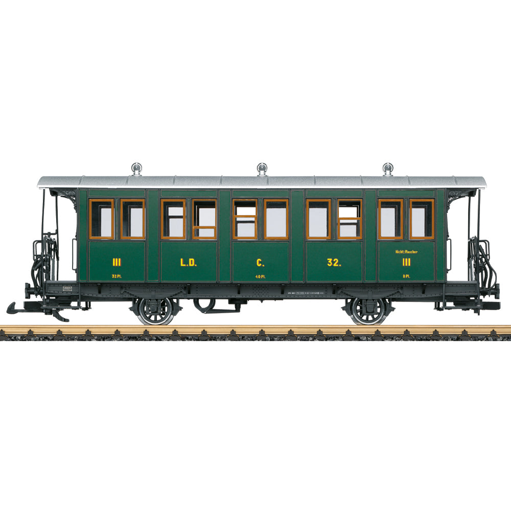 LGB 30341 RhB Passenger Car No.C32 Landquart-Davos Railroad - Era VI