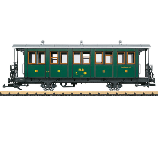 LGB 30342 RhB Passenger Car No. C66 Rhaetian Railroad - Era VI