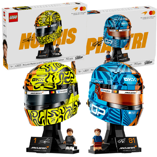 LEGO Editions McLaren F1 Helmet Bundle: Lando Norris & Oscar Pisatri Age 14+