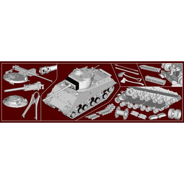 I Love Kit 61619 M4A3E8 Sherman Medium Tank Early 1:16 Plastic Model Kit