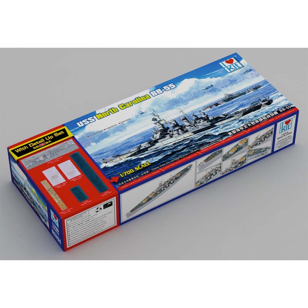 I Love Kit USS North Carolina BB-55 Battleship 1:700 Plastic Model Kit 65704
