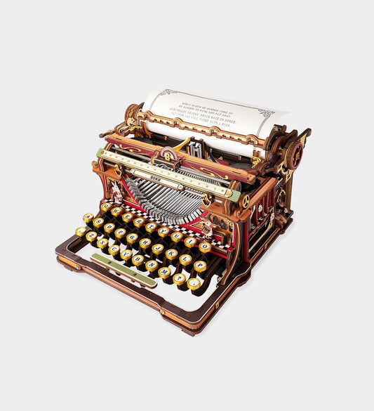 ROKR Mechanical Typewriter 3D Wooden Puzzle Model Kit LK703C (Magic Version)