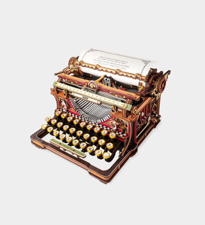 ROKR Mechanical Typewriter 3D Wooden Puzzle Model Kit LK703C (Magic Version)