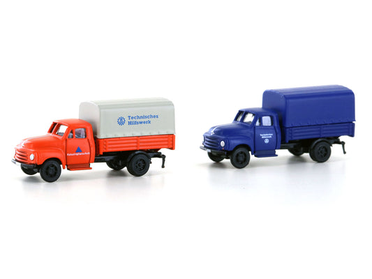 miNis Opel Blitz 1.75t (1952) Set (2) THW/Katastrophenschutz LKLC3235 N Gauge