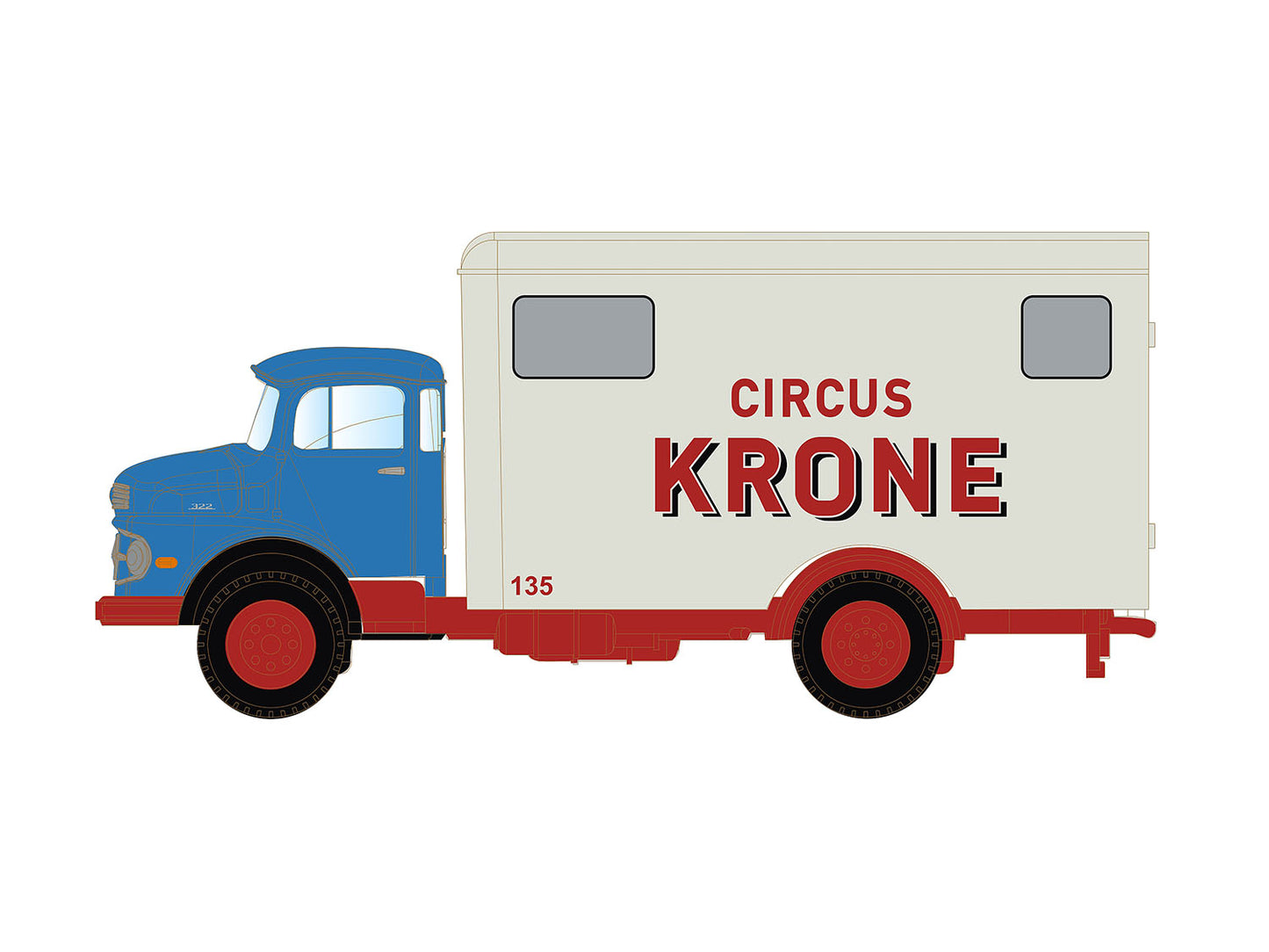 MiNis Mercedes Benz L322 Circus Krone N Gauge LKLC3471