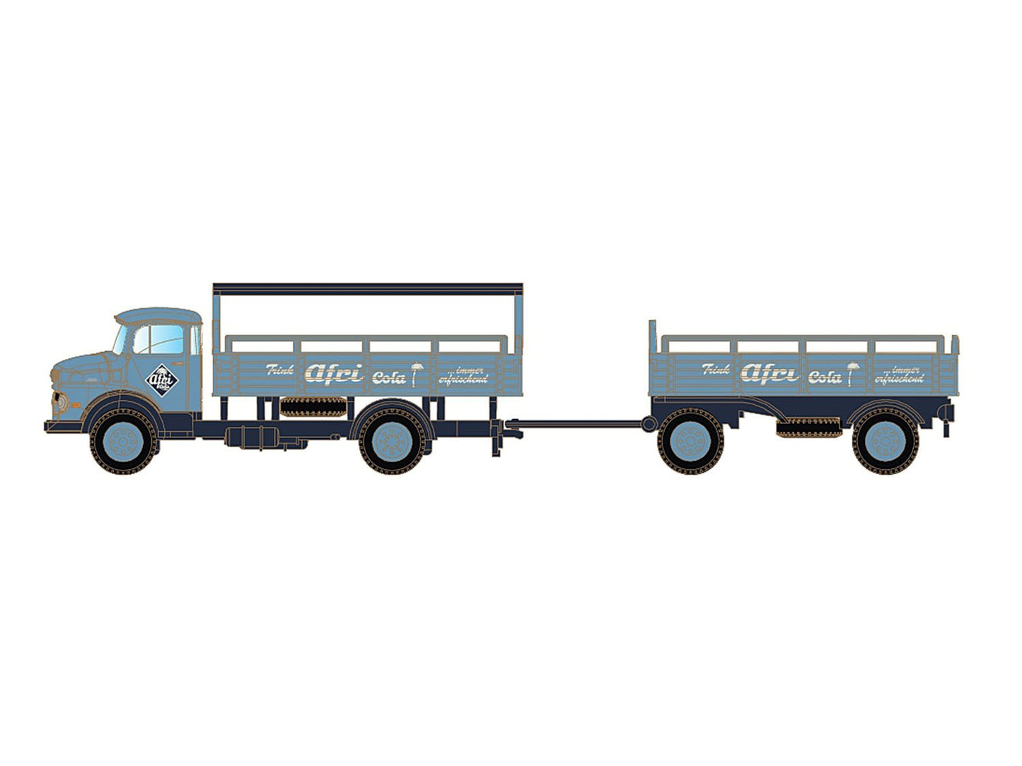 MiNis MB L322 Truck & Trailer Afri Cola LKLC3481 N Gauge