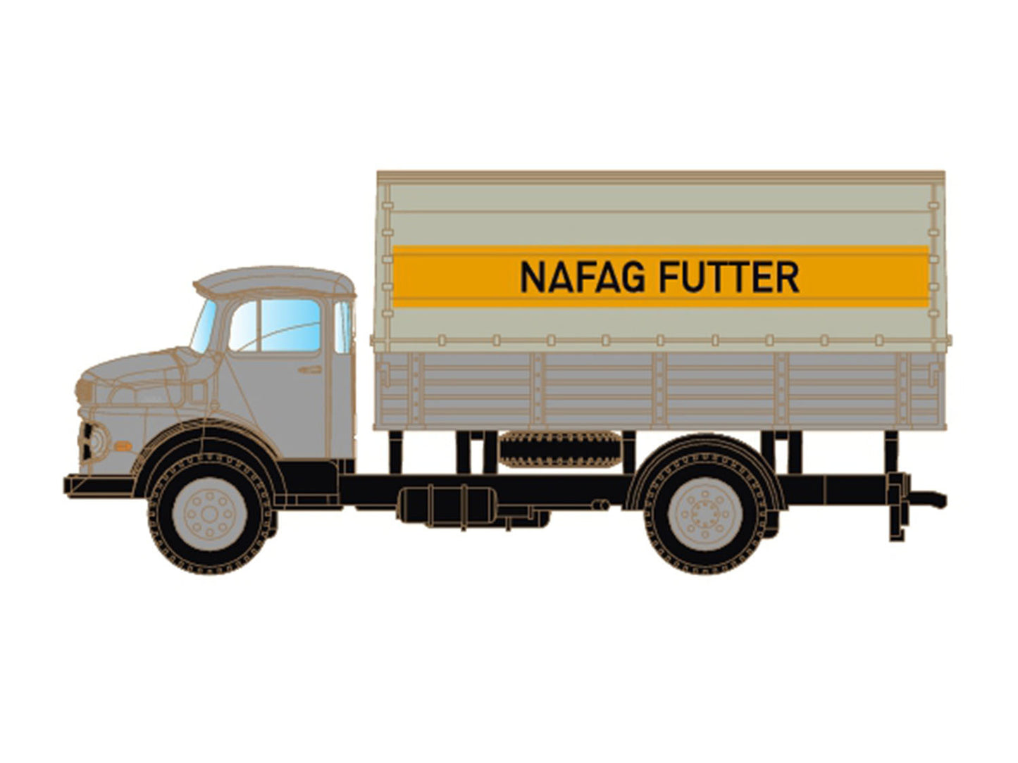 MiNis MB L322 Box Truck NAFAG Futter (CH) LKLC3483 N Gauge