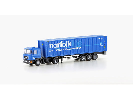 miNis MAN F90 Tractor & Trailer Norfolk Line LKLC4067 N Gauge