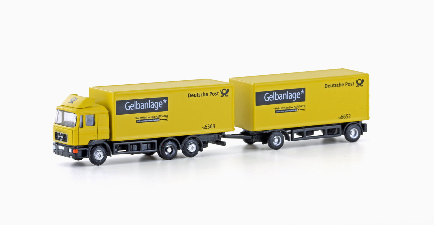 miNis LC4603 MAN F90 3 Axle w/Trailer Deutsche Post N Gauge