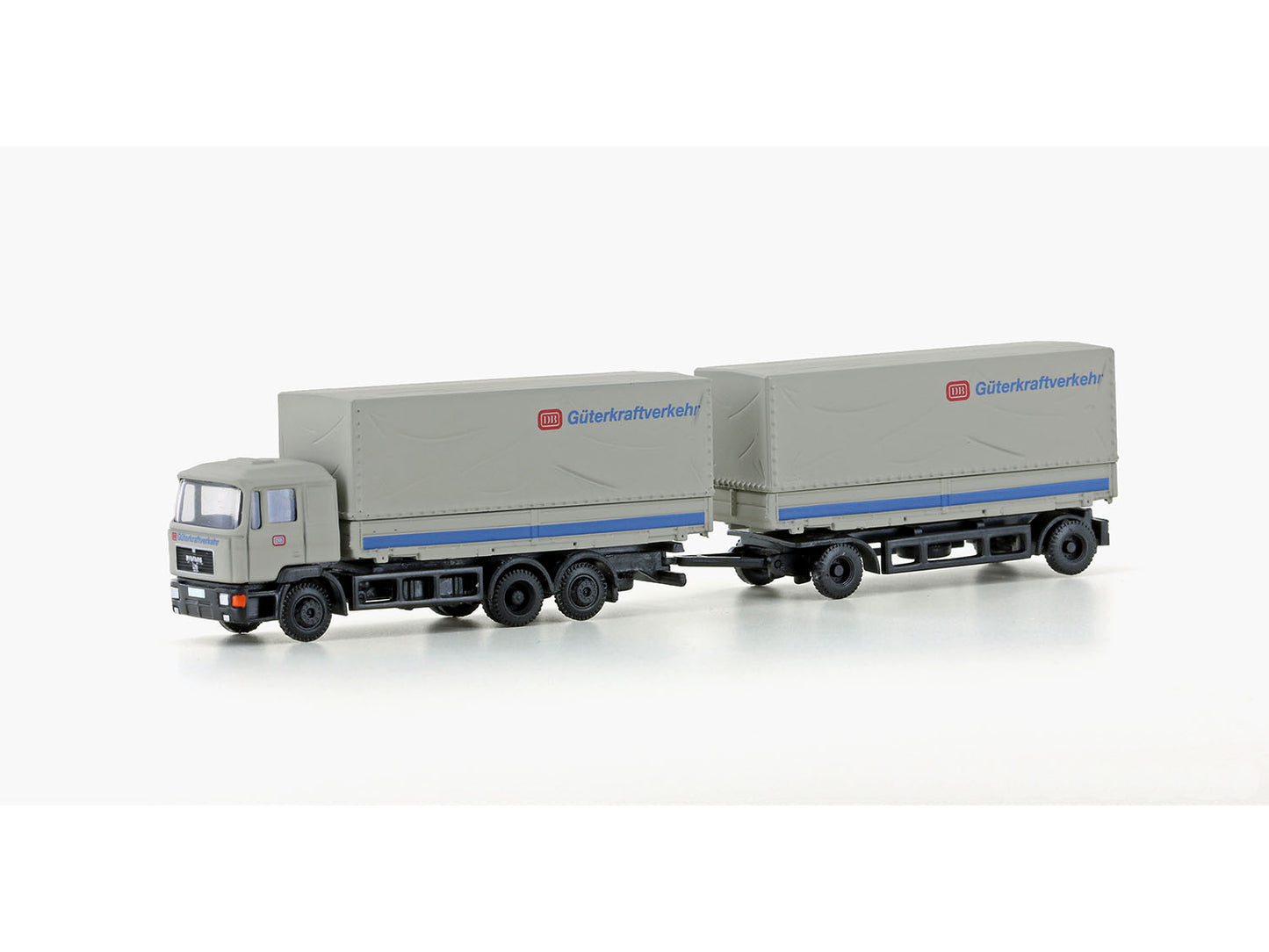 miNis MAN F90 3 Axle Double Trailer DB Gutverkehrwinner LKLC4634 N Gauge