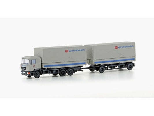 miNis MAN F90 3 Axle Double Trailer DB Gutverkehrwinner LKLC4634 N Gauge