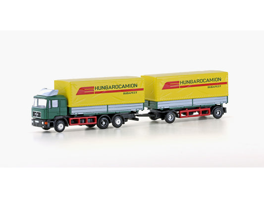 miNis MAN F90 3 Axle Double Trailer Hungarocamion LKLC4637 N Gauge