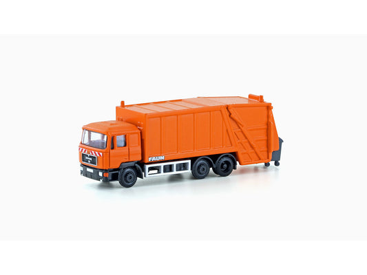 miNis LC4660 MAN F90 Refuse Vehicle Orange N Gauge
