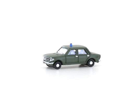 miNis Fiat 128 Military Olive Green w/Blue Light LKLC61518 N Gauge