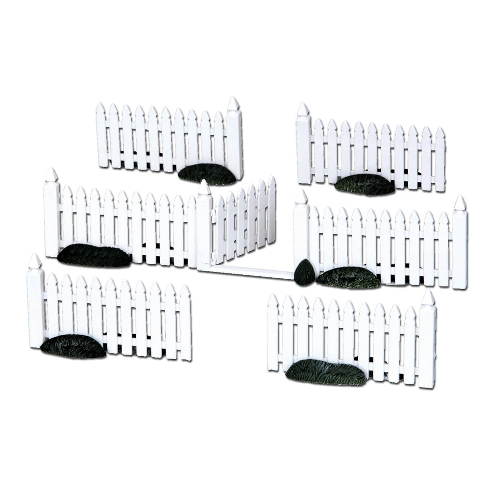Lemax Plastic Picket Fence (x7) Christmas Caddington Village Decoration 14388