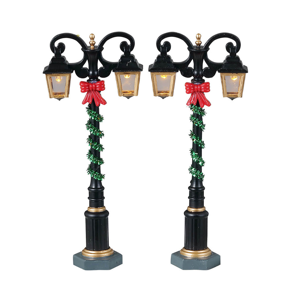 Lemax Street Lamps Splendid Lights (2) Christmas Village Decoration 34090