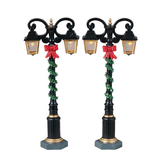 Lemax Street Lamps Splendid Lights (2) Christmas Village Decoration 34090