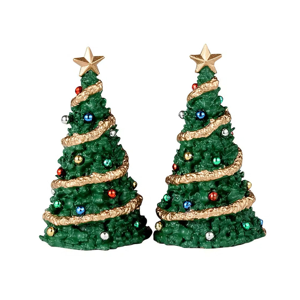 Lemax Classic Christmas Tree Pair Christmas Village Decoration 34100