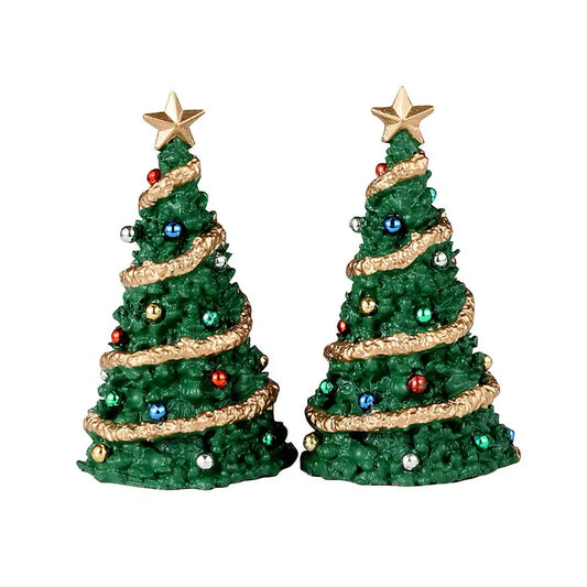 Lemax Classic Christmas Tree Pair Christmas Village Decoration 34100