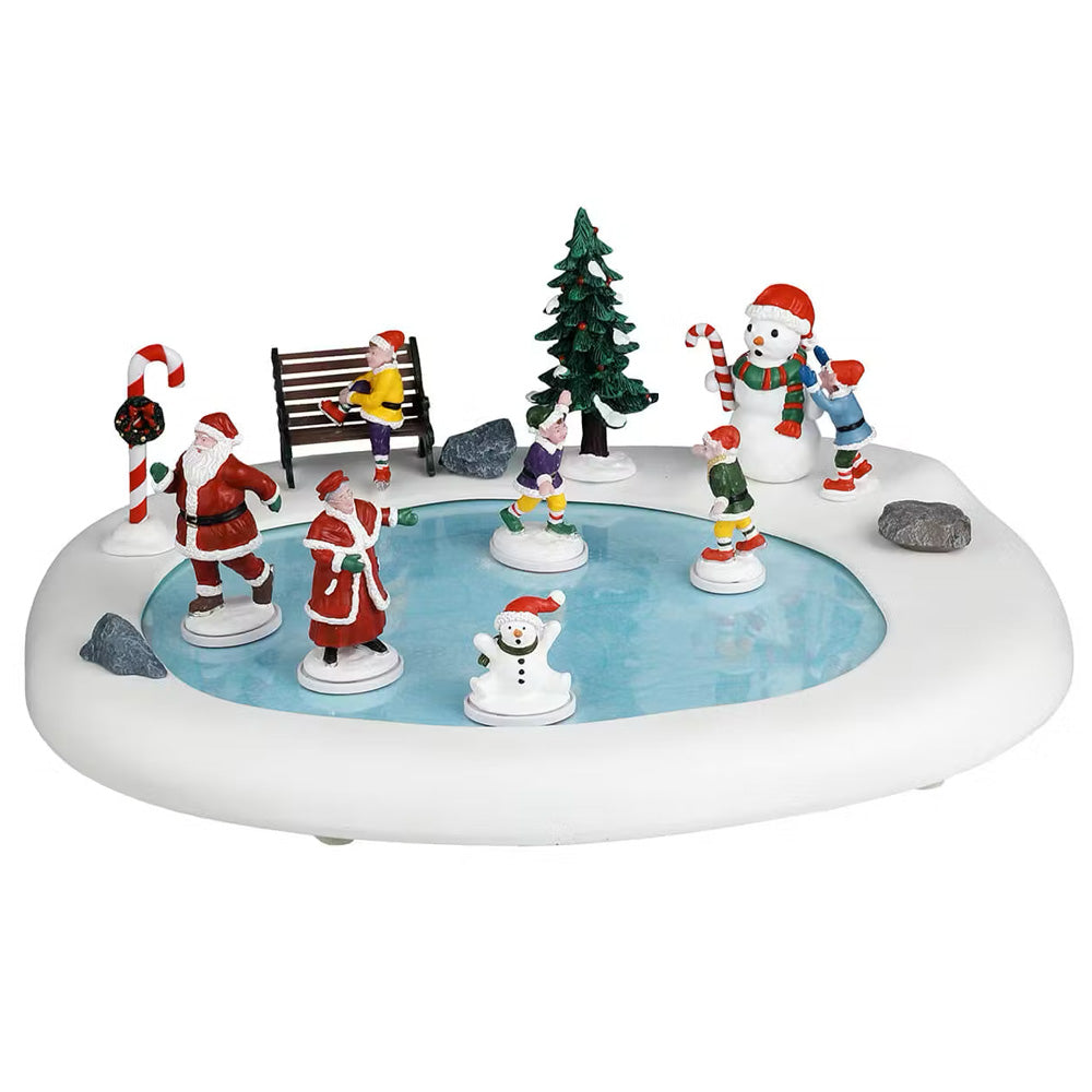 Lemax Northern Lights Skating Pond Christmas Village Tabe Accent 44363