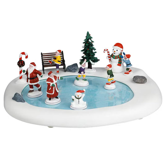 Lemax Northern Lights Skating Pond Christmas Village Tabe Accent 44363