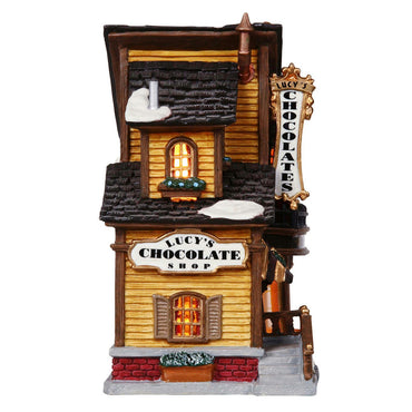 Lemax Lucy's Chocolate Shop Christmas Caddington Village Building 45052