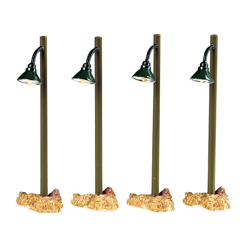 Lemax Street Lamps Rustic (x4) Christmas Village Decoration 34090
