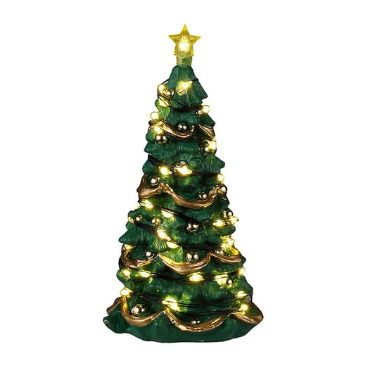 Lemax Joyful Christmas Tree Clear Lights Christmas Village 54525