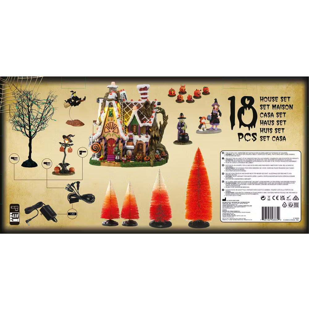 Lemax The Candy Witch Cottage Kit Spooky Town Halloween Starter Set 56665