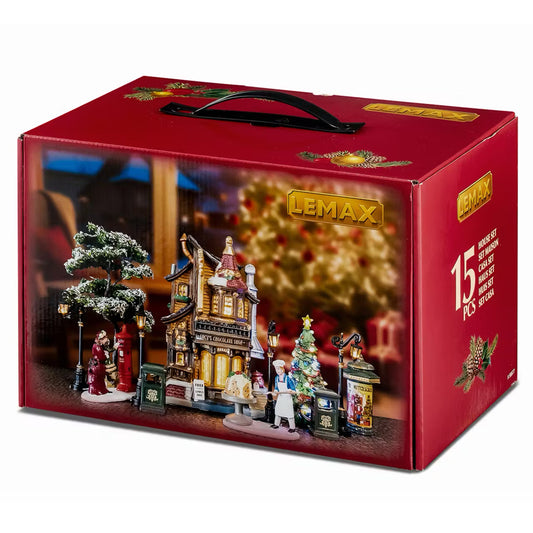 Lemax Lucy's Chocolate Shop Caddington Christmas Village Starter Set 56677