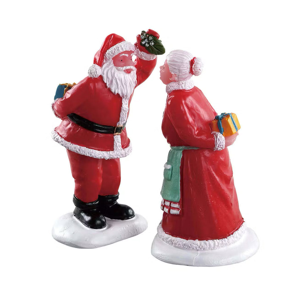 Lemax Under The Mistletoe (Mr & Mrs Claus) Set of 2 Christmas Village 72550